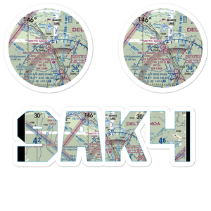 Arctic Angel Airport (9AK4) VFR Sectional Sticker Pack