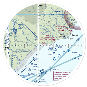 Nikolai Creek Airport (9AK3) VFR Sectional Sticker (30 mile)