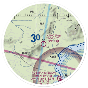 Kako Airport (9AK2) VFR Sectional Sticker (20 mile)