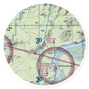 Kako Airport (9AK2) VFR Sectional Sticker (30 mile)