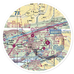 Stormy Hill Seaplane Base (9AK1) VFR Sectional Sticker (30 mile)