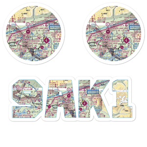 Stormy Hill Seaplane Base (9AK1) VFR Sectional Sticker Pack