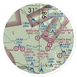 Briggs / Skotz Airfield (99XA) VFR Sectional Sticker (20 mile)