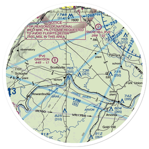 Anderson Airport (99VA) VFR Sectional Sticker (30 mile)