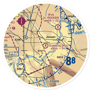 Sundog Airport (99UT) VFR Sectional Sticker (20 mile)