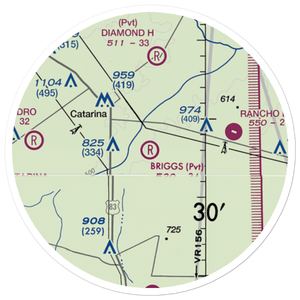Briggs Ranch Airport (99TX) VFR Sectional Sticker (20 mile)