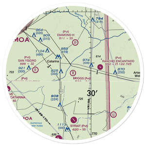 Briggs Ranch Airport (99TX) VFR Sectional Sticker (30 mile)