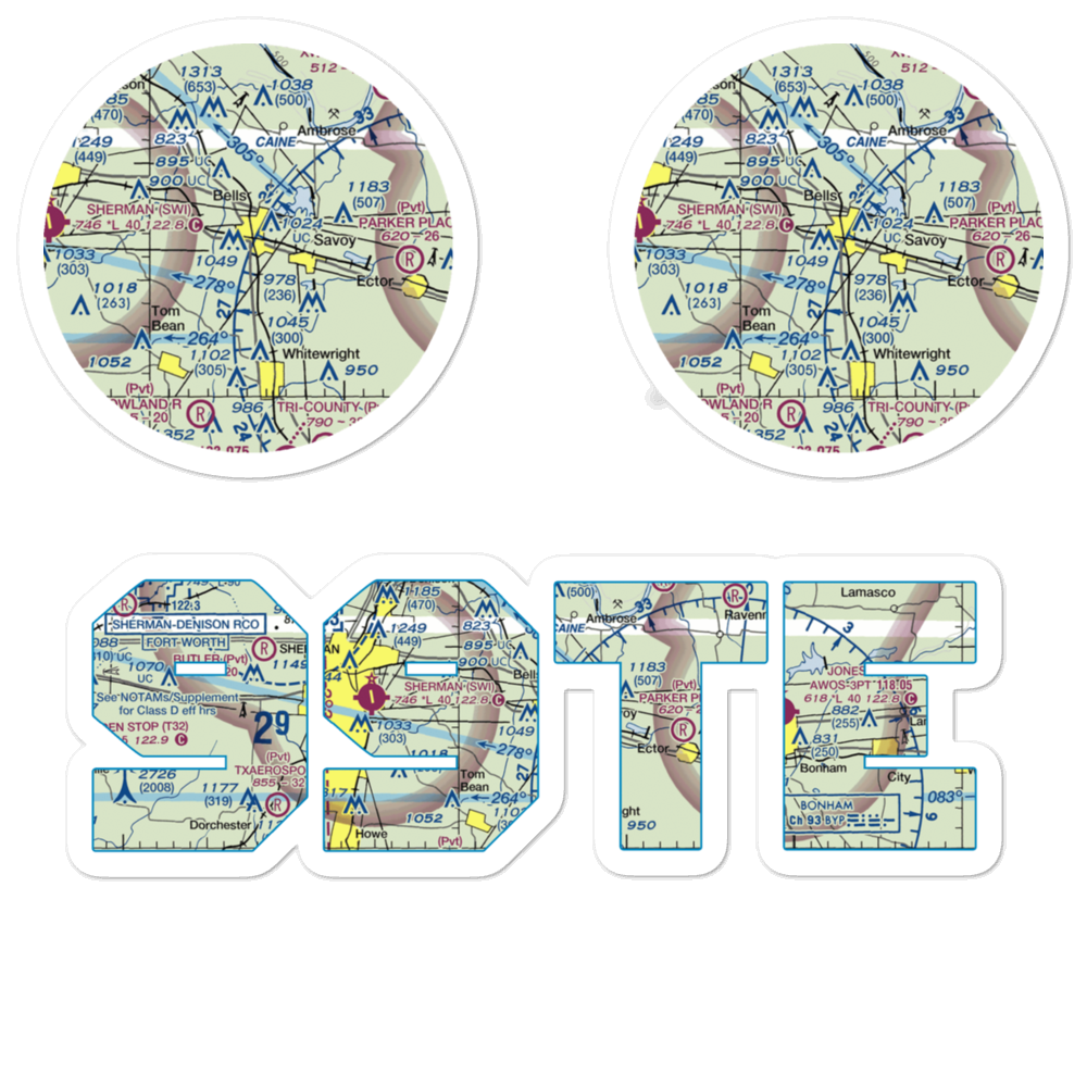 Pritchard Airport (99TE) VFR Sectional Sticker Pack 