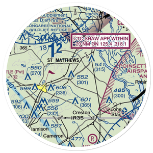 St. Mathews Airport (99SC) VFR Sectional Sticker (20 mile)
