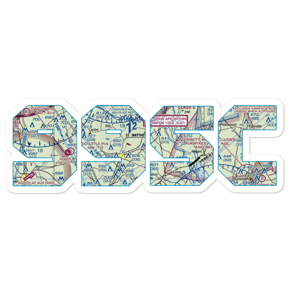 St. Mathews Airport (99SC) VFR Sectional Sticker 