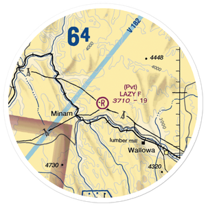 Lazy F Ranch Airport (99OR) VFR Sectional Sticker (20 mile)