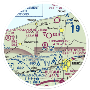 Hibbard's Airport (99NY) VFR Sectional Sticker (20 mile)