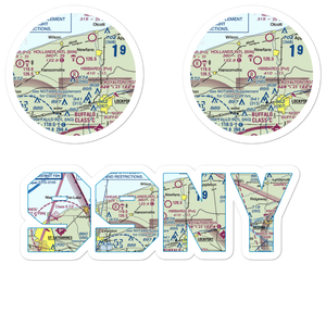 Hibbard's Airport (99NY) VFR Sectional Sticker Pack