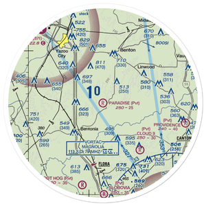 Paradise Airport (99MS) VFR Sectional Sticker (30 mile)