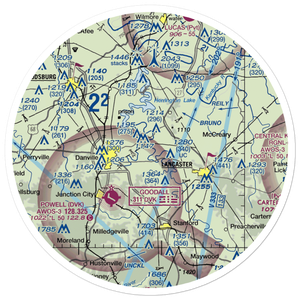 Gravity Zero Airport (99KY) VFR Sectional Sticker (30 mile)