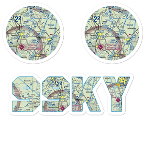 Gravity Zero Airport (99KY) VFR Sectional Sticker Pack
