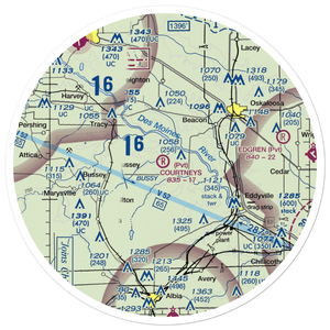 Courtney's Landing Airport (99IA) VFR Sectional Sticker (30 mile)