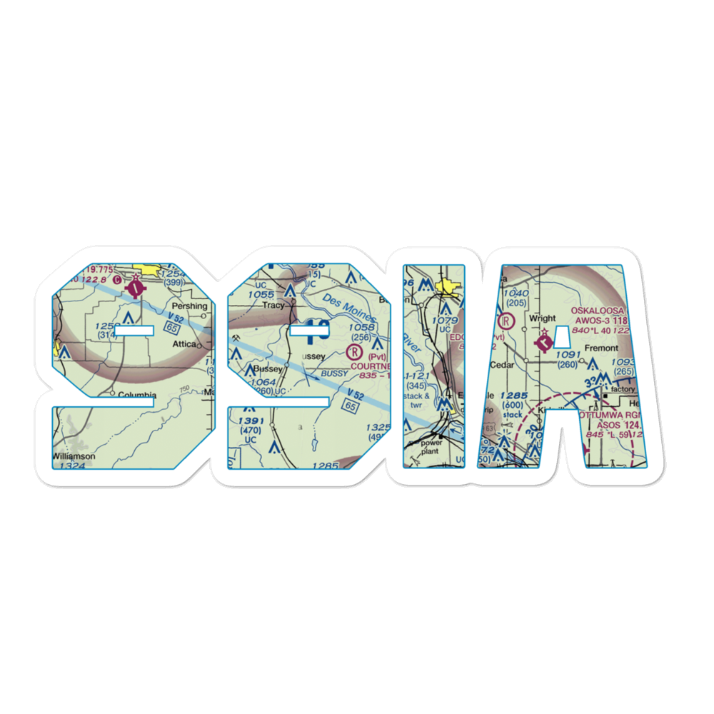Courtney's Landing Airport (99IA) VFR Sectional Sticker 