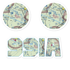 Courtney's Landing Airport (99IA) VFR Sectional Sticker Pack