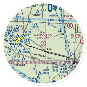 Madison County Airport (99FL) VFR Sectional Sticker (20 mile)