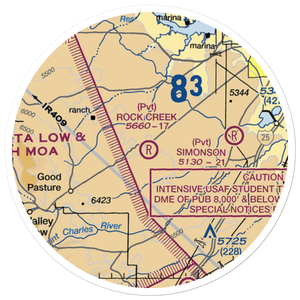 Rock Creek Airport (99CO) VFR Sectional Sticker (20 mile)