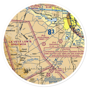 Rock Creek Airport (99CO) VFR Sectional Sticker (30 mile)