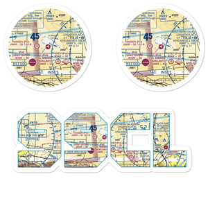 El Mirage Field Adelanto Airport (99CL) VFR Sectional Sticker Pack