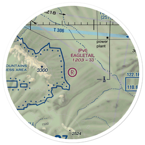 Eagletail Ranch Airport (99AZ) VFR Sectional Sticker (20 mile)