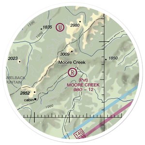 Moore Creek Airport (99AK) VFR Sectional Sticker (20 mile)