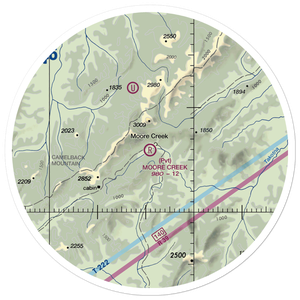 Moore Creek Airport (99AK) VFR Sectional Sticker (30 mile)