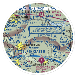 Pleasant Hill Airport (98PA) VFR Sectional Sticker (20 mile)