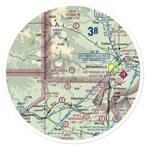 Mach-O Acres Airport (98OR) VFR Sectional Sticker (30 mile)