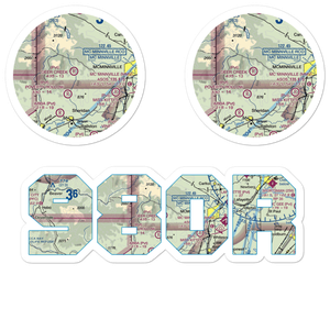 Mach-O Acres Airport (98OR) VFR Sectional Sticker Pack