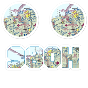 Paine's Airport (98OH) VFR Sectional Sticker Pack