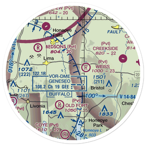Krenzers Airport (98NY) VFR Sectional Sticker (20 mile)