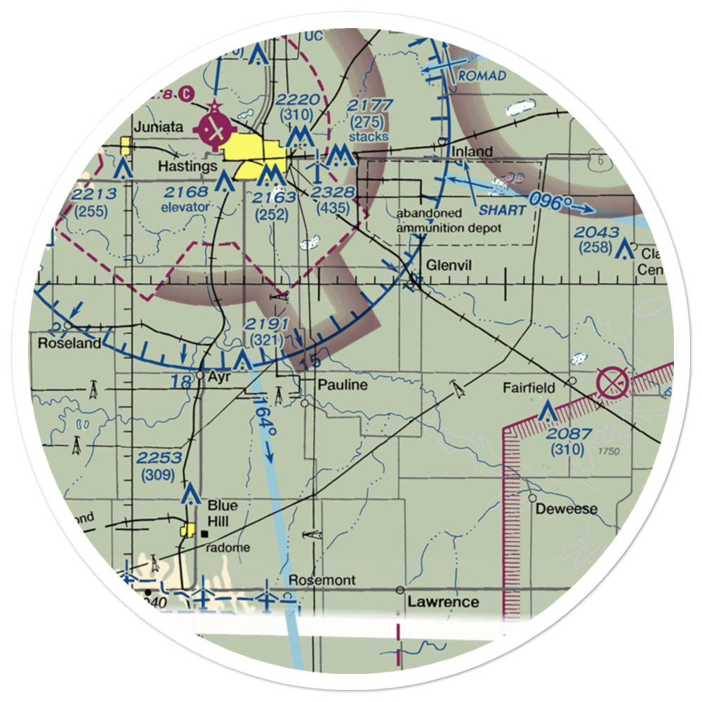 Munsterman Airport (98NE) VFR Sectional Sticker (30 mile) 