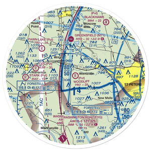 Woodliff Airpark (98MO) VFR Sectional Sticker (30 mile)