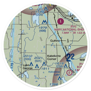 Up Yonder Airport (98MN) VFR Sectional Sticker (20 mile)