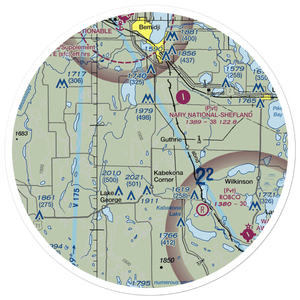 Up Yonder Airport (98MN) VFR Sectional Sticker (30 mile)