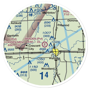 Braden Farms Airport (98LL) VFR Sectional Sticker (20 mile)