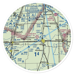 Braden Farms Airport (98LL) VFR Sectional Sticker (30 mile)