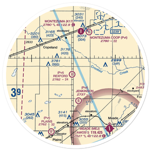 Rexford Airport (98KS) VFR Sectional Sticker (30 mile)