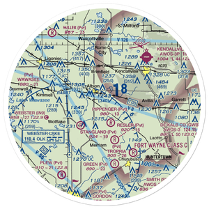 B & V Flying Ranch Airport (98IN) VFR Sectional Sticker (30 mile)