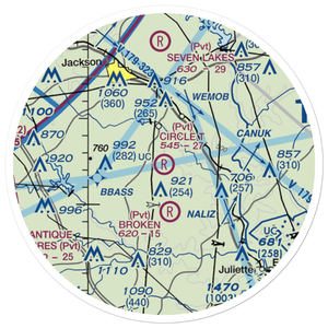 Circle T Airport (98GA) VFR Sectional Sticker (20 mile)