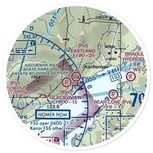 Eastland Airport (98AK) VFR Sectional Sticker (20 mile)