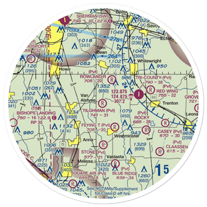 Tilghman Airport (97XS) VFR Sectional Sticker (30 mile)