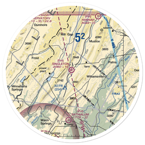 Singleton Airport (97VA) VFR Sectional Sticker (30 mile)