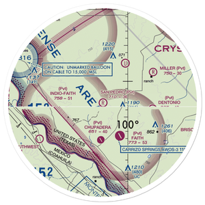 San Pedro Ranch Airport (97TX) VFR Sectional Sticker (30 mile)