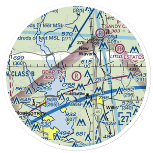 Gdap Air Ranch Airport (97TS) VFR Sectional Sticker (20 mile)