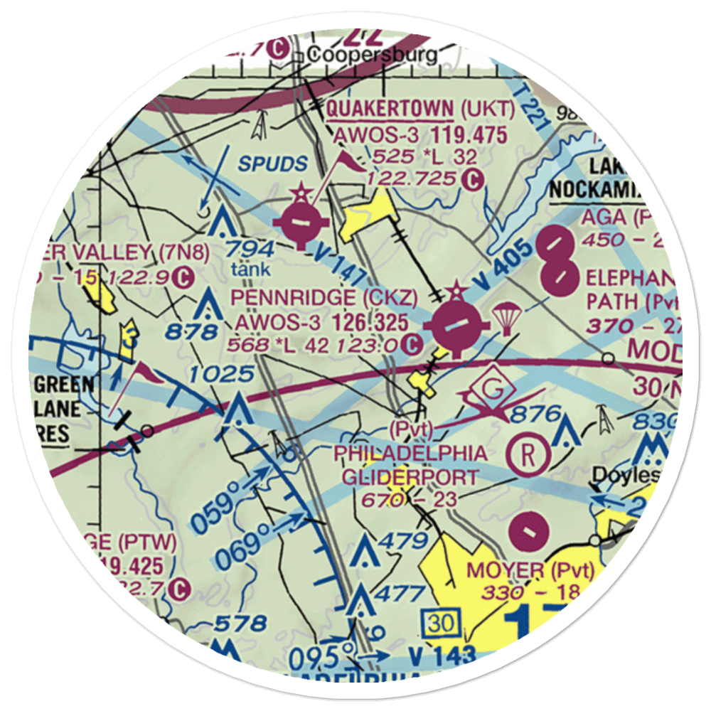 Gold Mine Field (97PN) VFR Sectional Sticker (20 mile) 